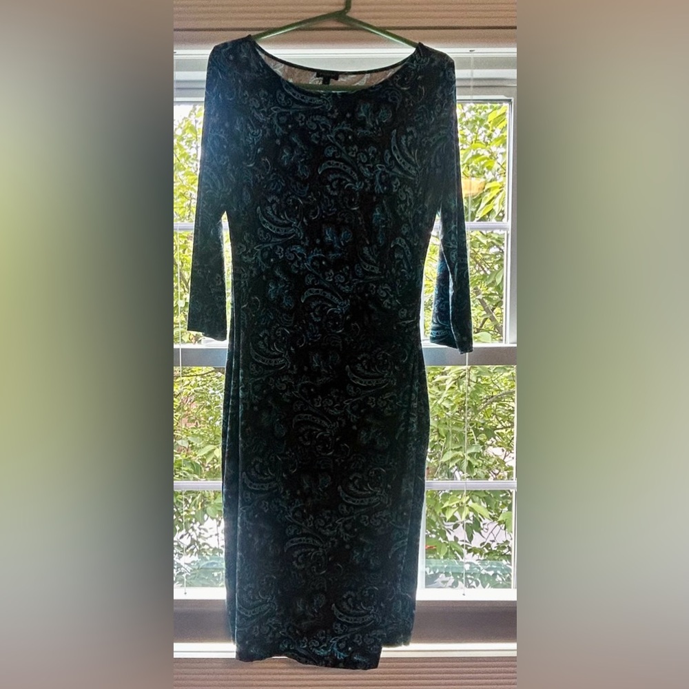 Talbots paisley midi dress